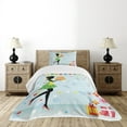 thumbnail image 4 of Ambesonne Fun Quilted Bedspread Set 2 Pcs, Mother with Cake Cartoon, Twin Size, Multicolor, 4 of 5