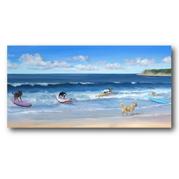 Courtside Market Surfs Up I 12"x24" Gallery-Wrapped Canvas Wall Art