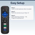 thumbnail image 3 of Replacement Remote Control for Roku Player (RK-H2) - Compatible with Roku Express, Premiere, Box, Player & Roku 1/2/3/4, Easy Setup, Shortcut Keys, 1 Pack (Not for Roku Stick/TVs), 3 of 7