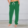 thumbnail image 2 of Inleife Womens Summer Pants Casual Elastic Waist Women New Fashion Bandage Solid With Pockets Sweatpant Full Length Pants, 2 of 5