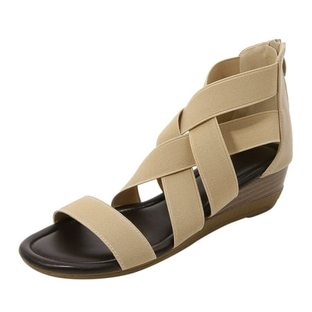 

adviicd Wedge Sandals for Women Wedge Sandal for Women Slippers Open Womens Wedges Roman Fashion Shoes Sandals for Women Dressy Heel Comfortable