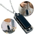 thumbnail image 5 of BLEEUS 5Pcs Mini Harmonica Necklace 4 Hole 8 Tone Portable Musical Instrument (Black) Musical Instruments Supplies (Black), 5 of 10