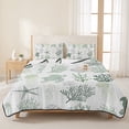 thumbnail image 3 of Full Quilt Set 78''x90'', Sage Green Coastal Lightweight Bedspread Coverlet Set with 2 Pillow Shams, Nautical Summer Beach Coral Sea Turtle Breathable All Season Quilt Bedding for Bedroom/Guest Room, 3 of 9