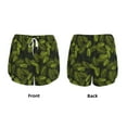 thumbnail image 5 of Picia Tropical Palm Leaves Fern Leaf Pattern Women's 2 in 1 Athletic Running Shorts High Waisted Workout Casual Gym Sweat Shorts with Comfy Liner Zipper Pockets-Large, 5 of 9