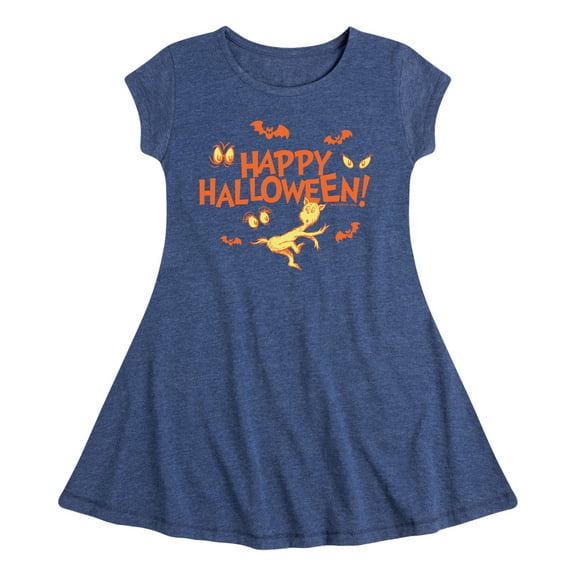 Dr. Seuss - Happy Halloween Eyes - Toddler And Youth Girls Fit And Flare Dress