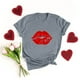 thumbnail image 2 of Camiseta de mujer Camisetas divertidas y lindas de manga corta Camiseta de otoño Hearth Love Camiseta de regalo Tops Blusa Regalo para parejas Pompotops hfajkhk124811, 2 of 6