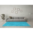 thumbnail image 3 of Ahgly Company Indoor Square Oriental Light Blue Industrial Area Rugs, 3' Square, 3 of 4