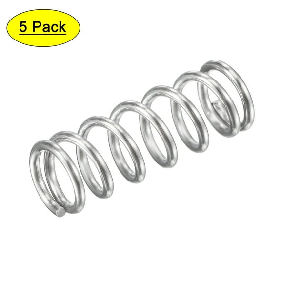 9mmx1.2mmx25mm 304 Stainless Steel Compression Spring 61.8N Load Capacity 5 pcs