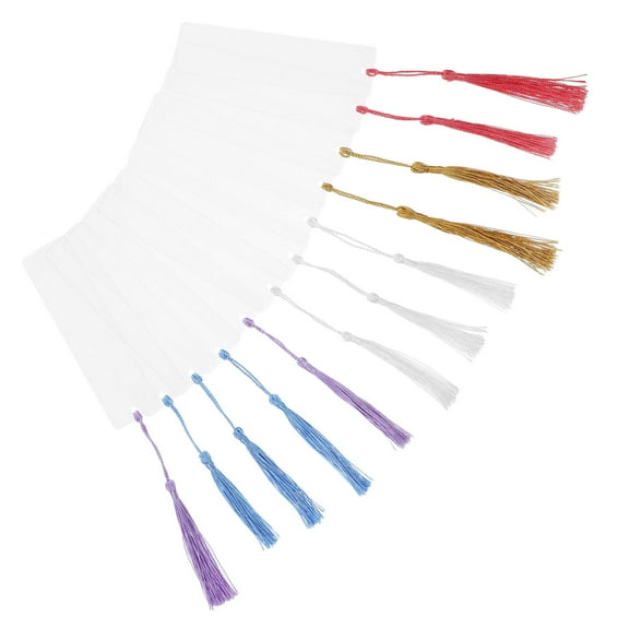 Masteelf 1 Set of Acrylic Bookmark Bookmark With Tassel Bookmark Tassels Transparent Bookmarks Tassels Blank Diy Acrylic Bookmarks Tassels Designed Bookmarks