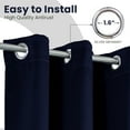 thumbnail image 6 of Lux Decor Collection Blackout Curtains for Bedroom, Set of 2 Curtains for Living Room, Thermal Insulated Blackout Curtains - 42"x84" - Navy Blue, 6 of 11