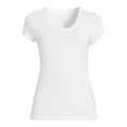 thumbnail image 5 of No Boundaries Scoop Neck Tee with Short Sleeves, 1 or 3-Pack, Women’s, 5 of 5