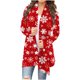 thumbnail image 2 of Cárdigan de manga larga para mujer, moda informal, blusa con estampado navideño, abrigo para mujer, 2 of 6