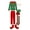 110cm Boy, variant on Christmas Elf Costume Set Boys Girls Festive Elf Outfit Kids Classic Red Green Elf Hat Stockings Set Dress-up Attire for Parties Cosplay Performance
