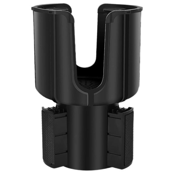 FOMIYES 1Set Black ABS Square Car Cup Holder Expander for Vehicle Use with Adjustable Base Design 6.96X4.56X4.56in