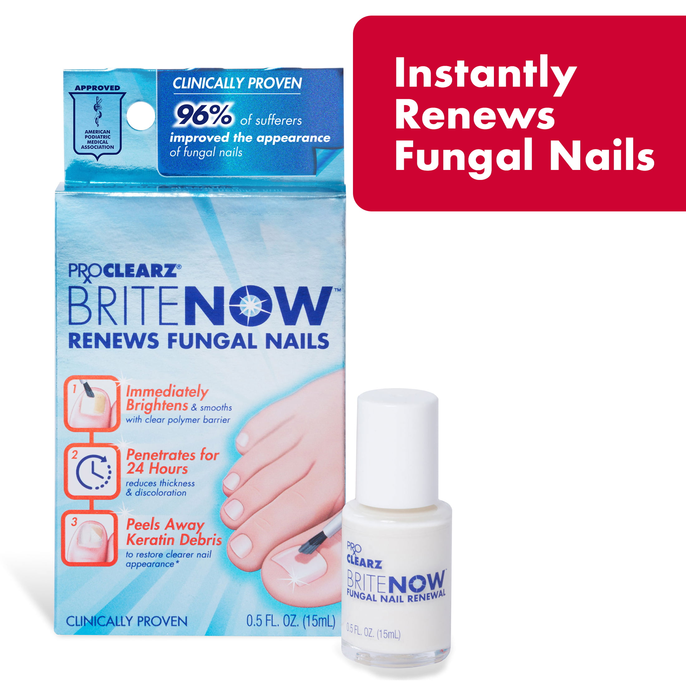 BriteNow Fungal Nail Treatment for Discolored or Damaged Nails, 0.5 oz