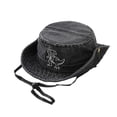 thumbnail image 3 of WEIGFI Kid Boys Girls Sun Hat Bucket Hat Adjustable Strap Lightweight Cartoon Dinosaur Embroidered Summer Daily Outdoor Fishing Lovely Vacation Hats,Black,2-8 Years, 3 of 5