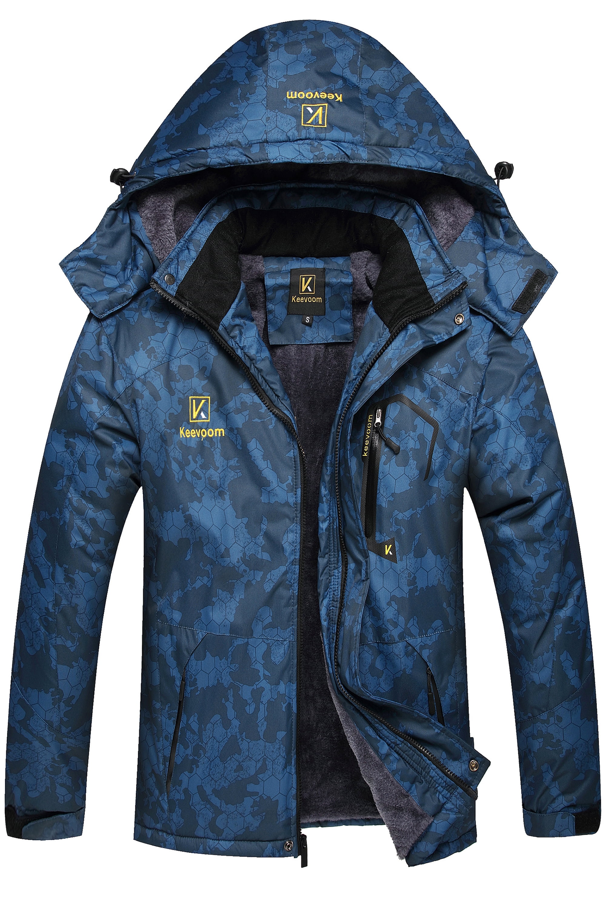 Keevoom Men Winter Coat Windproof Mountain Raincoat Bahrain Ubuy