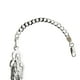 thumbnail image 3 of Pulsera Santa Muerte Lisa Esclava Plata Solida Ley 925 plateado Largo/Ancho: 20 cm x 4 mm, 3 of 4