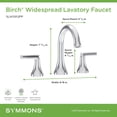thumbnail image 5 of Symmons SLW5912PP Birch 1.0 GPM Widespread Bathroom Faucet - Chrome, 5 of 5