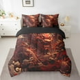 thumbnail image 2 of YST Ensemble de Couette Dragon Magique pour Garçons, 7 Pcs, Noir et Rouge, Full, 2 of 4