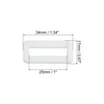 thumbnail image 2 of 1 Inch Rectangle Buckle Plastic Webbing Strap Fastener, White, 100 Pack, 2 of 5