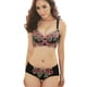 thumbnail image 1 of Qarigey - Sujetador con aros y realce de encaje con estampado para mujer Ropa interior negro 38/85C, 1 of 1