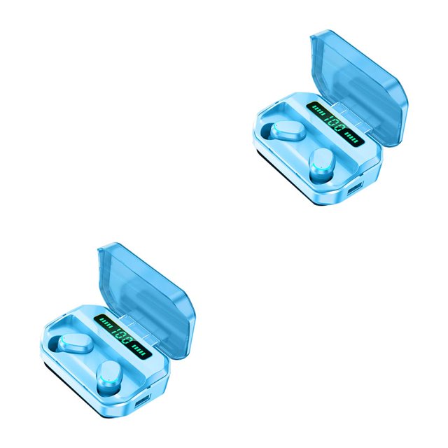 Sidaley auricular portátil compatible con bluetooth 42db control táctil recargable teléfono inteligente auricular con estuche de carga azul Type1 NO1