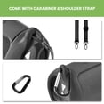 thumbnail image 5 of Silicone Cover Case for JBL Charge 5 Portable Bluetooth Speaker, with Shoulder Strap & Carabiner for Outdoor Travelers/Music Lovers to Beach/Cycling/Hiking/Camping - Protective Pouch Only - Black, 5 of 7
