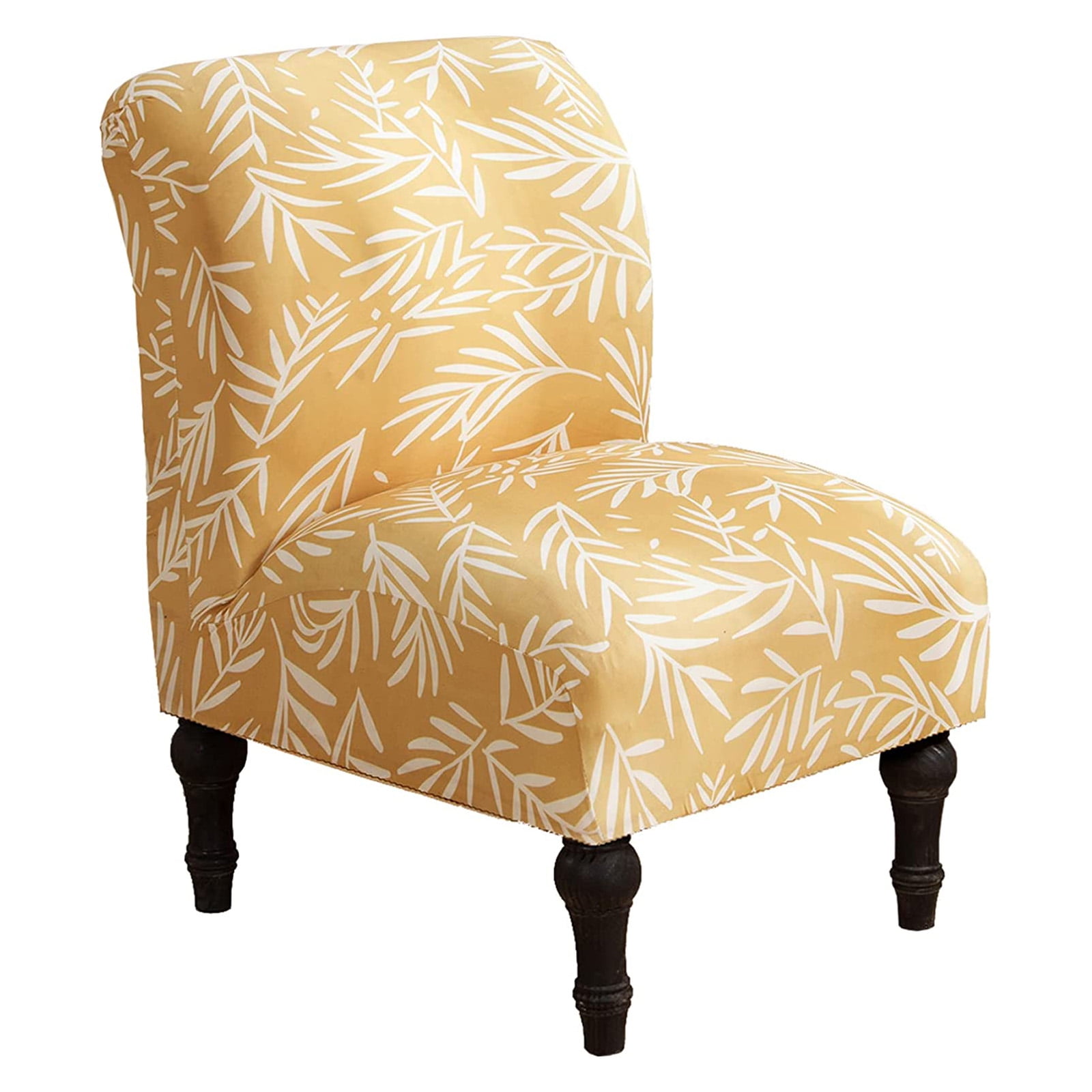 CJC Armless Accent Chair Cover, Stretch Printed Slipper Chair Slipcover