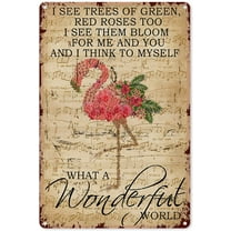 Funny Flamingo Gifts Just A Girl Who Loves Flamingos and Beaches Tin Sign Decoration Vintage Chic Metal Poster Wall Decor Art Gift for Party Bathroom Bedroom 12x8 inch