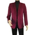 thumbnail image 2 of Men's Velvet Sport Coat Jacket by BASSIRI Leonardi J1042 Burgundy, 2 of 7