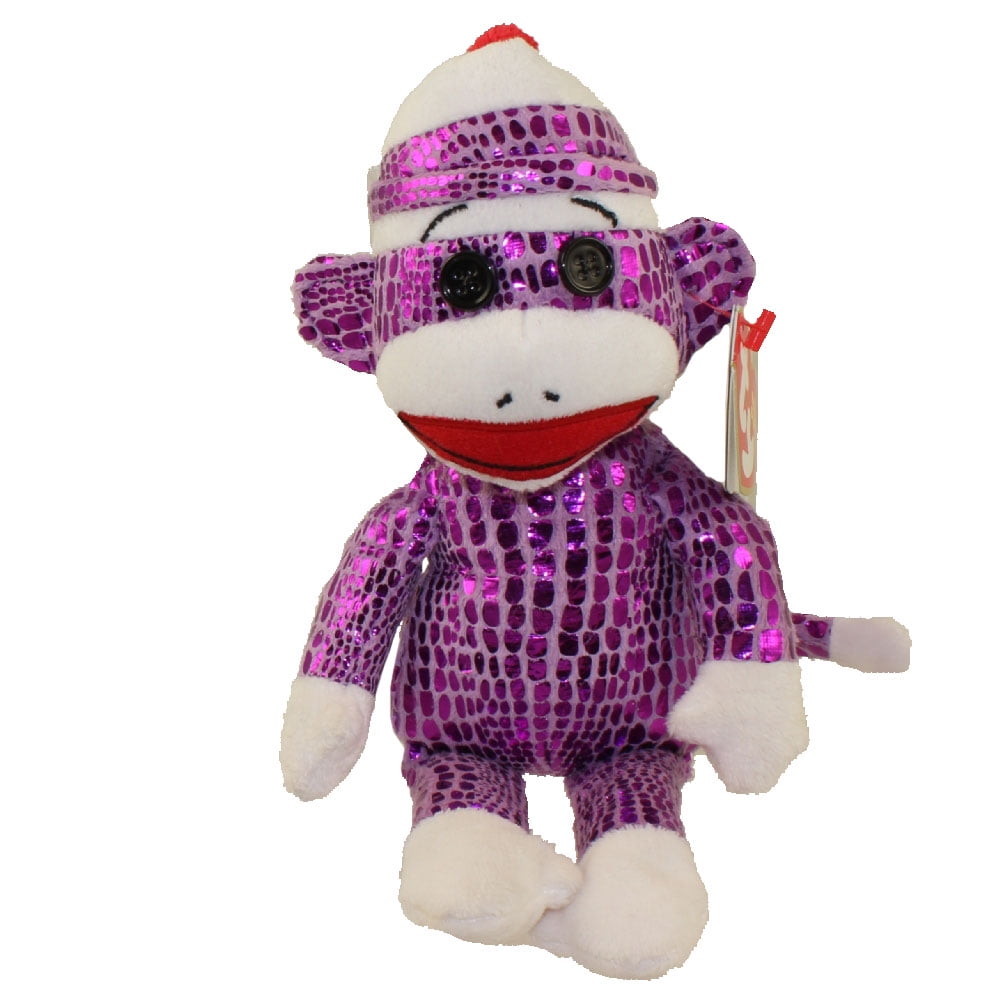 TY Beanie Baby - SOCK MONKEY (Sparkle Purple) (8.5 inch) - Walmart.com - Walmart.com