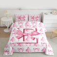 thumbnail image 2 of Homewish Personalized Initial E 2pcs Bedding Comforter Set For Teens Boys Girls,Merry Christmas Tree Twin Comforter Sets,Cute Ribbon Bow Breathable Bedding Set,Microfiber Bedroom Decor,Reversible, 2 of 8