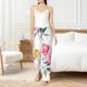 thumbnail image 4 of Balery Colorful Flowers Pantalones de pijama para mujer, pijamas ultraligeros, pantalones de estar por casa-Small, 4 of 6
