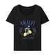 thumbnail image 1 of Camiseta para mujer, cómoda camiseta de verano con cuello redondo para oficina, senderismo, vacaciones Negro, 1 of 7