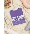 thumbnail image 3 of Slogan Free Spirit  Art Shaped T-Shirt Women -Image by Shutterstock, Female x-Large, 3 of 4
