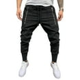 thumbnail image 1 of ZAXARRA Men Casual Pants Solid Color Tied Middle Waist Trousers with Pockets, 1 of 10