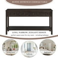thumbnail image 6 of IVV 60" Rustic Entryway Console Table with 4 Storage Drawers and Bottom Shelf, Solid Wood Frame Sofa Table for Hallway, Living Room, Foyer (Espresso), 6 of 9