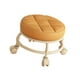 thumbnail image 4 of Taburete bajo con ruedas, asiento bajo con ruedas, moderno, para adultos y niños, de baja altura, de cuero PU para Naranja, 4 of 9