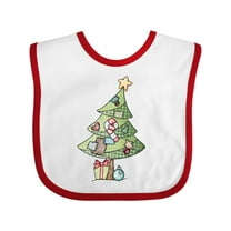 Inktastic Christmas Tree Boys or Girls Baby Bib