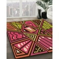 thumbnail image 2 of Ahgly Company Indoor Square Patterned Burgundy Red Area Rugs, 3' Square, 2 of 6