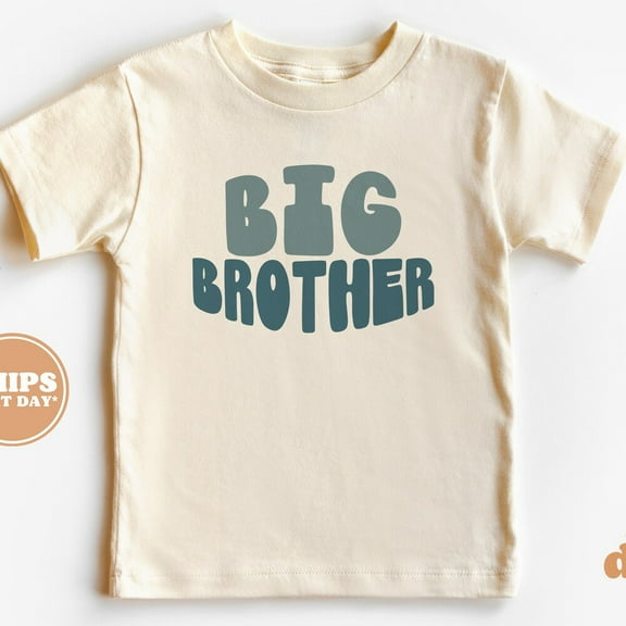 Big Brother Toddler Shirt -Pregnancy Announcement Retro Kids Shirt - Sibling TODDLER SHORT SLEEVE TEE BELLA CANVAS 3001T