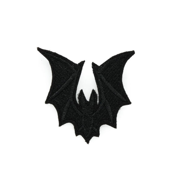 Small Vampire Bat Gothic Iron On Embroidered Patch