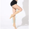 thumbnail image 3 of TZZT Sheer Compression 15-20 mmHg Support Stockings Hose (Nude, S/M) Nude S/M, 3 of 3