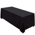 thumbnail image 2 of Surmente Tablecloth 90 x 132-Inch Rectangular Polyester Table Cloth for Weddings, Banquets, or Restaurants (Black) â€¦, 2 of 4