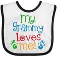 thumbnail image 3 of Inktastic My Grammy Loves Me Boys or Girls Baby Bib, 3 of 4