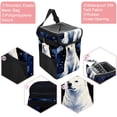 thumbnail image 2 of Polar Bear Foldable Car Trash Bin with Lid, Leak-Proof Mini Trash Can, Car Garbage Can, and Hanging Storage Bag, 2 of 6
