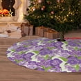 thumbnail image 6 of Yiaed Violets Flowers Print Christmas Tree Skirt , Tree SkirtsTree Mat for Christmas Winter Holiday Indoor Decorations-30", 6 of 7