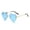 Blue, variant on Harpily Women Sunglasses Retro Heart Shaped Frameless Alloy Resin UV Protection Glasses for Outdoor Casual Wear