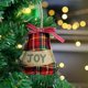 thumbnail image 4 of Adornos rústicos del árbol de navidad, decoraciones de calcetines, arpillera, país de Navidad Afortunado Sencillez, 4 of 5